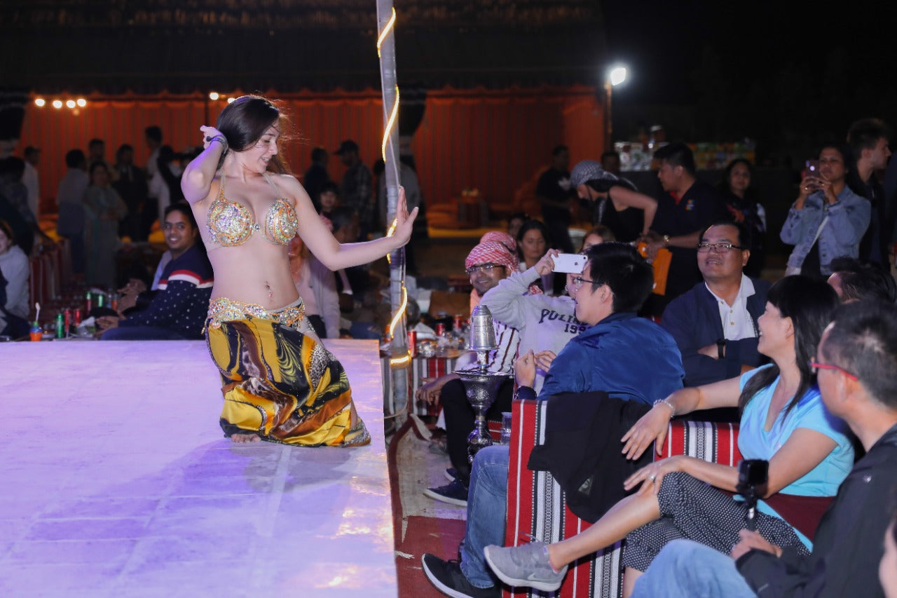 Another view of the belly dance performance at the Standard Desert Safari camp in Dubai