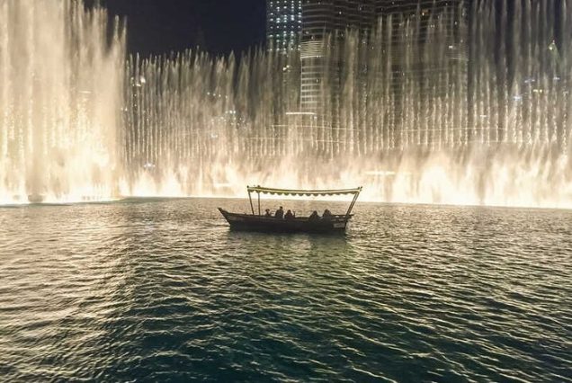 Dubai Fountain Lake Ride with water show