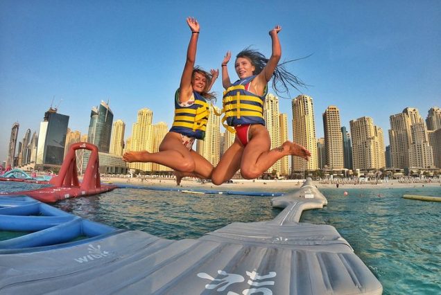 Aquafun Dubai Water Park with water slides and activities